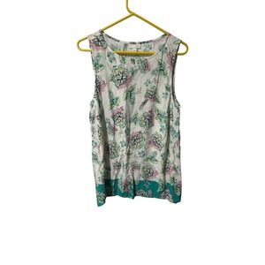 J. Jill Size Medium Floral Sleeveless Blouse Top‎